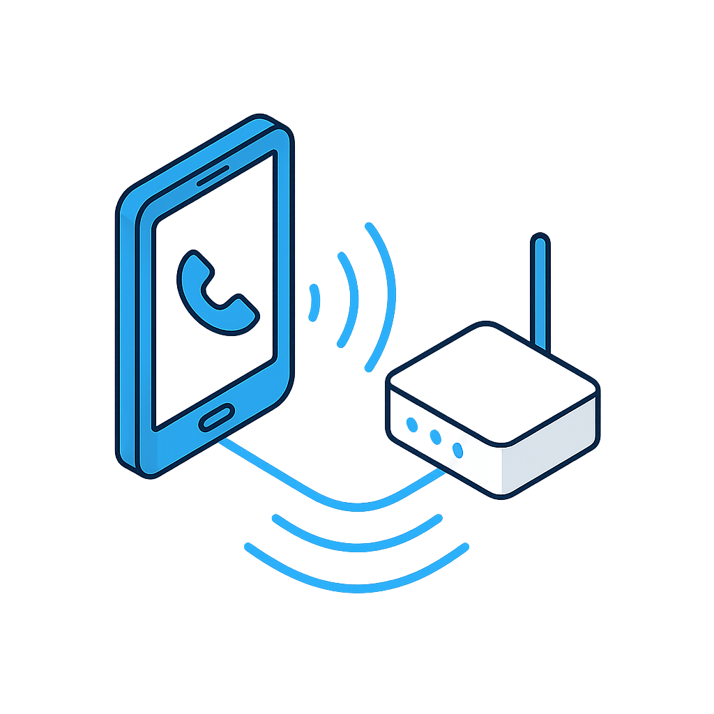 Illustration Voix sur WiFi